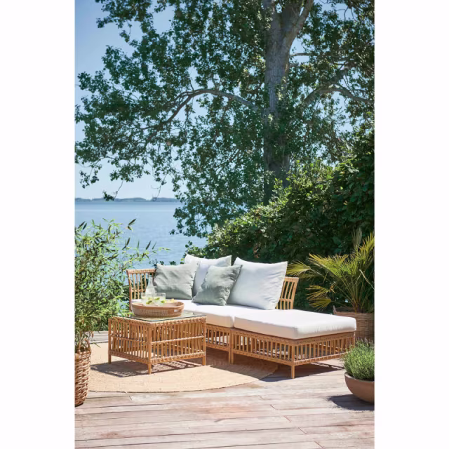 Sika Design Exterior Maggie AluRattan Corner Outdoor Sectional Unit