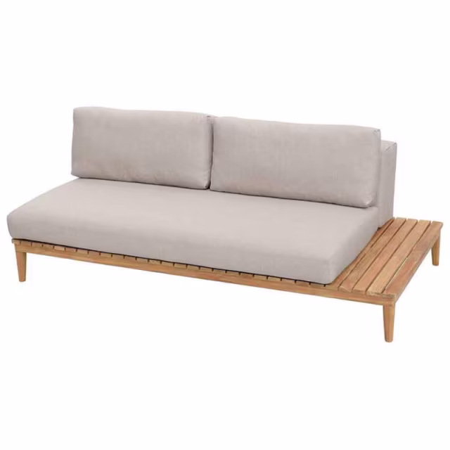 Kingsley Bate Lotus Settee Outdoor Sectional Unit with Left/Right Table Replacement Cushion