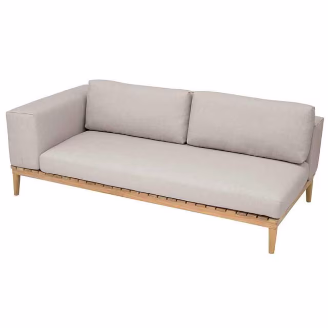 Kingsley Bate Lotus Settee Outdoor Sectional Unit with Left/Right Arm Replacement Cushion