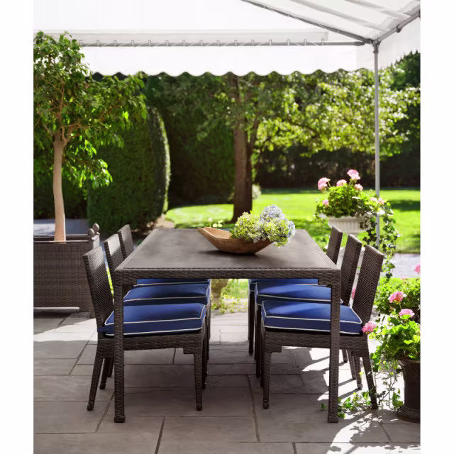 Woodard Lorenzo 96" Woven Rectangular Dining Table