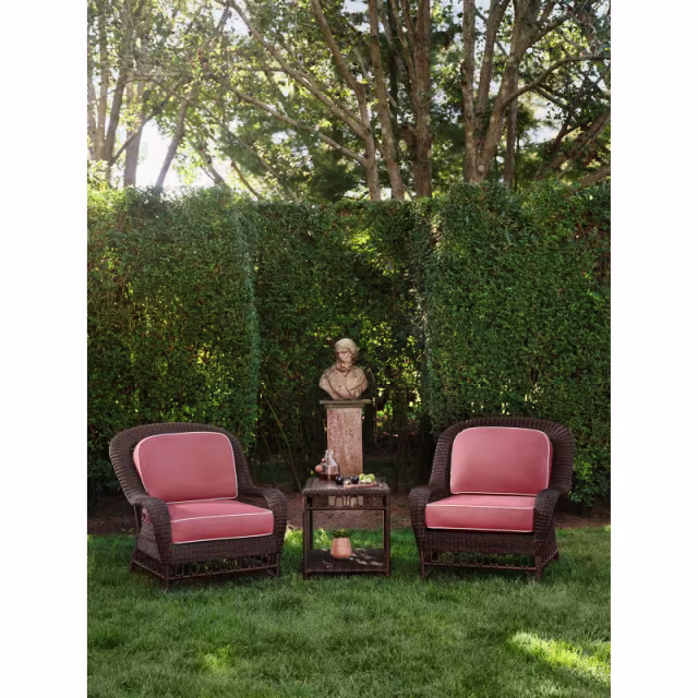 Woodard San Michele 26" Woven Rectangular Side Table