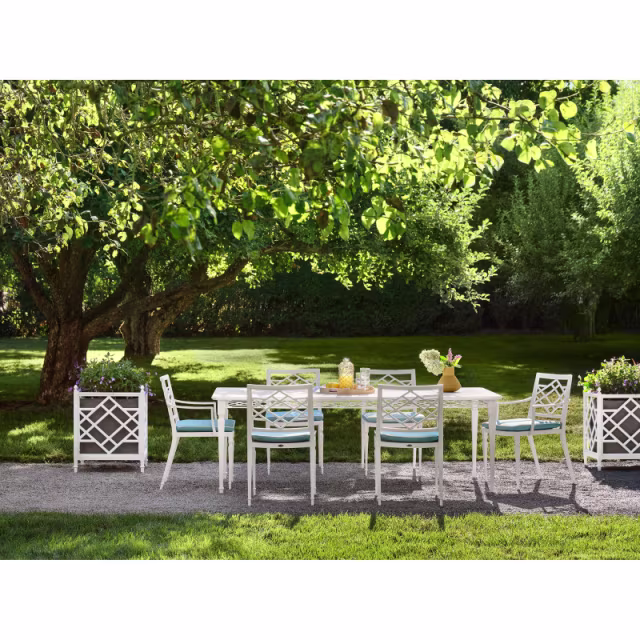 Woodard Tuoro 87" Aluminum Rectangular Dining Table