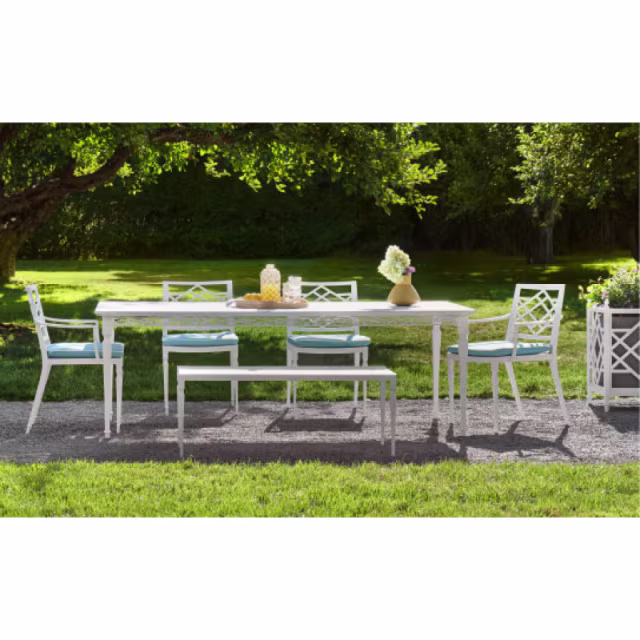 Woodard Tuoro 46" Backless Aluminum Bench