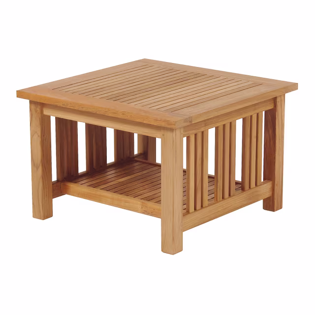 Barlow Tyrie Mission 23" Teak Square Low Coffee Table
