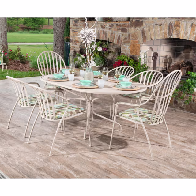 Woodard Valencia Stacking Iron Barrel Dining Armchair - Set of 4