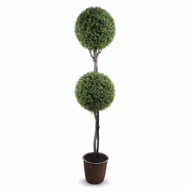 Enduraleaf 70" Faux Boxwood Double Ball Topiary
