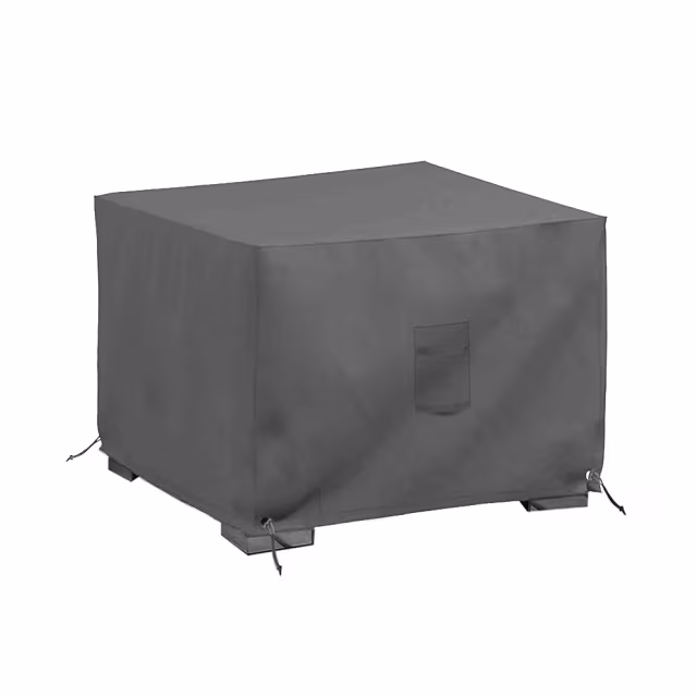 POVL Outdoor Qube Teak Outdoor Ottoman Protective Cover
