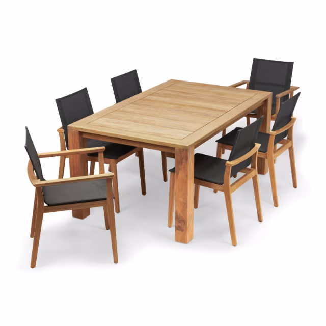 POVL Outdoor Foundation/Menlo 7-Piece 65" Rectangular Dining Set Protective Cover