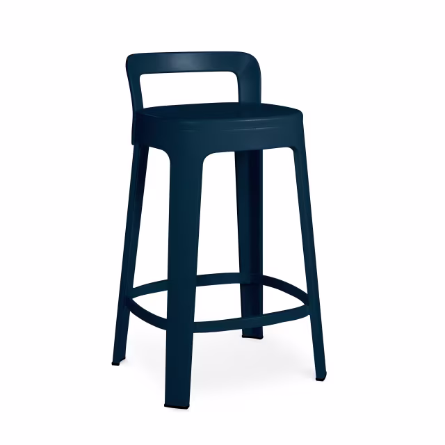 RS Barcelona Ombra Steel Counter Stool w/ Backrest