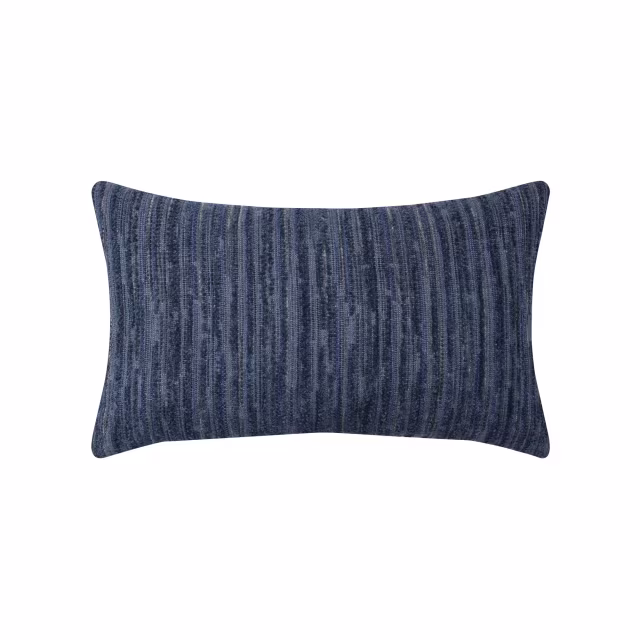 Elaine Smith 20" x 12" Luxe Stripe Indigo Lumbar Sunbrella Outdoor Pillow