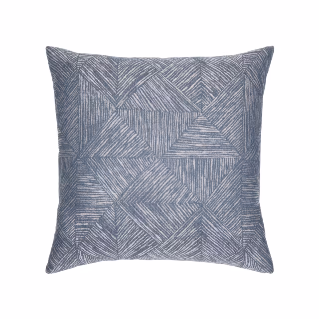 Elaine Smith 20" x 20" Reimagine Denim Sunbrella Outdoor Pillow