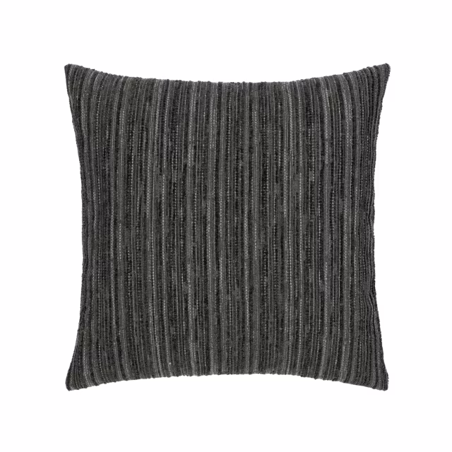 Elaine Smith 20" x 20" Luxe Stripe Charcoal Sunbrella Outdoor Pillow