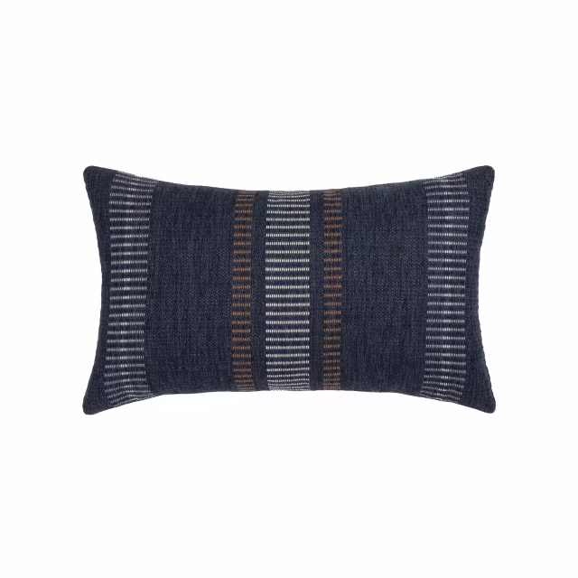 Elaine Smith 20" x 12" Journey Indigo Lumbar Sunbrella Outdoor Pillow