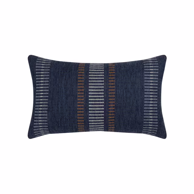 Elaine Smith 20" x 12" Journey Indigo Lumbar Sunbrella Outdoor Pillow
