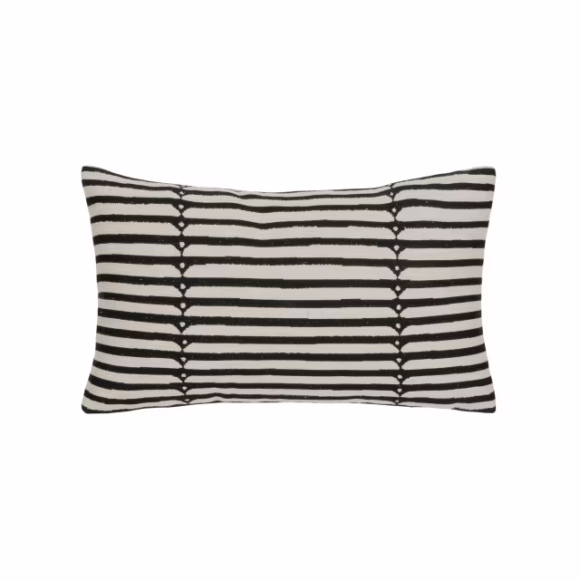 Elaine Smith 20" x 12" Sincerity Ebony Lumbar Sunbrella Outdoor Pillow