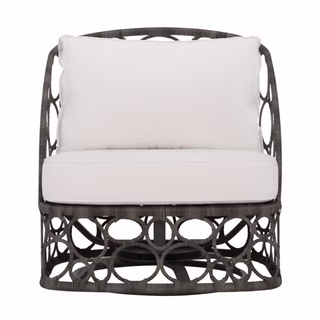Bernhardt Exteriors Bali Wicker Swivel Lounge Chair