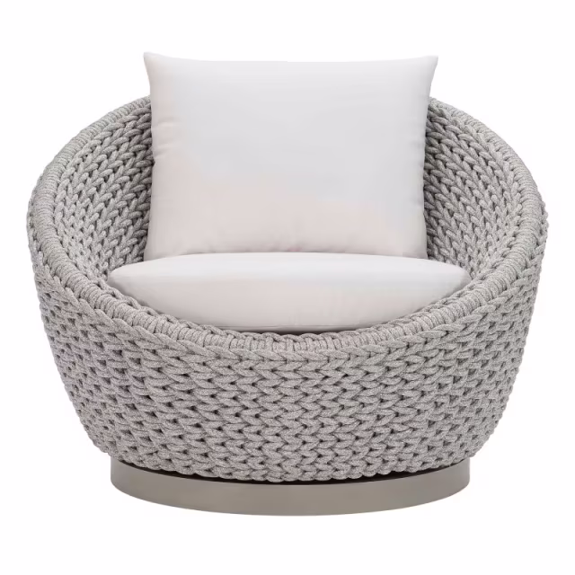 Bernhardt Exteriors Savaii Rope Swivel Lounge Chair