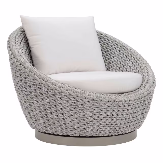 Bernhardt Exteriors Savaii Rope Swivel Lounge Chair