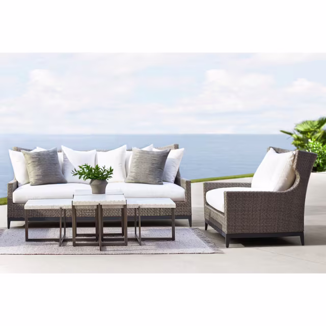 Bernhardt Exteriors Stillwater 22.25" Terrazzo Square Cocktail Table