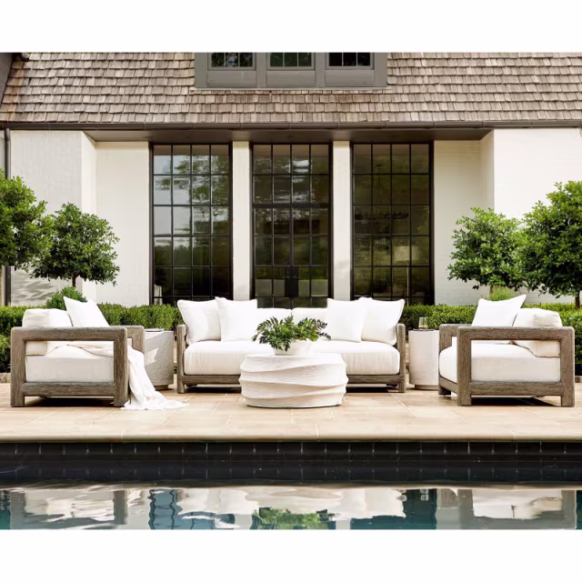 Bernhardt Exteriors Trapani 20" Concrete Round Side Table