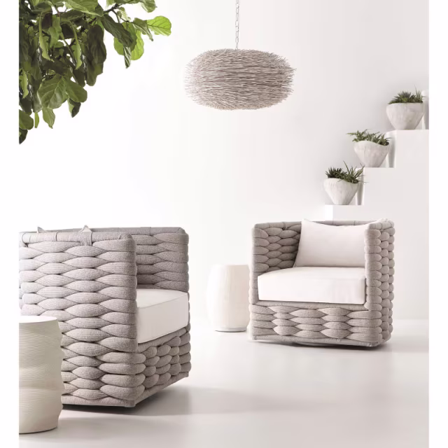 Bernhardt Exteriors Wailea Woven Swivel Lounge Chair