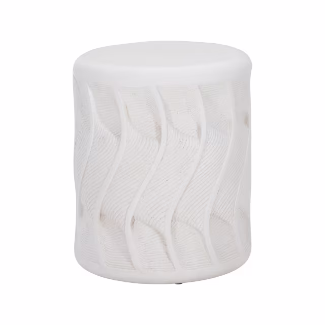 Bernhardt Exteriors Coquille 15" Stonecast Round Accent Table