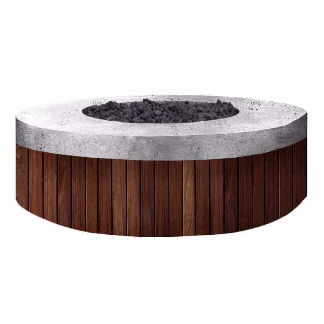 Prism Hardscapes Hampton Round 48" Concrete Gas Fire Bowl Protective Cover