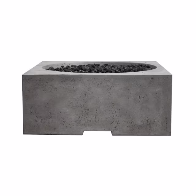Prism Hardscapes Piazza Square 39" Concrete Gas Fire Table Protective Cover