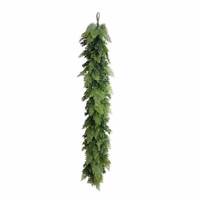 Enduraleaf 6' Faux Arborvitae and Boxwood Garland