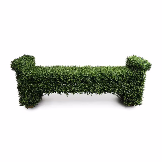 Enduraleaf 76" Faux Boxwood Covered Garden Bench