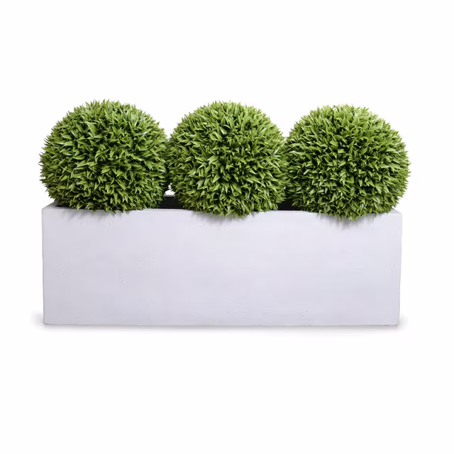 Enduraleaf Faux Podocarpus Balls in 65" Planter