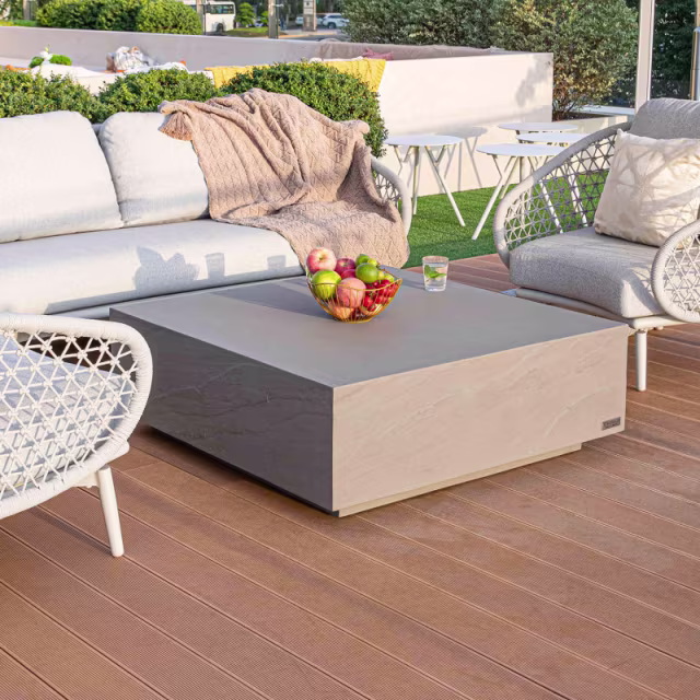 Elementi Home Colorado 40" GFRC Square Coffee Table
