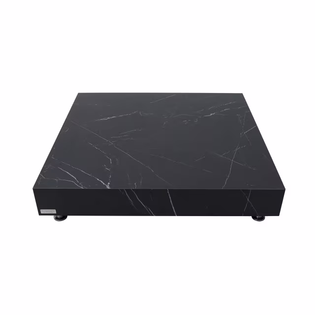 Elementi Home Sofia 46" Marble Porcelain Square Coffee Table