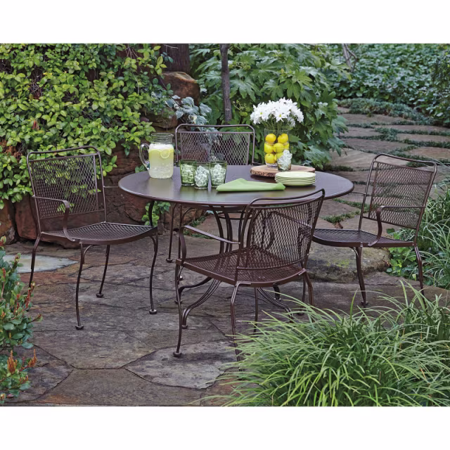 Woodard Constantine Stacking Iron Dining Armchair