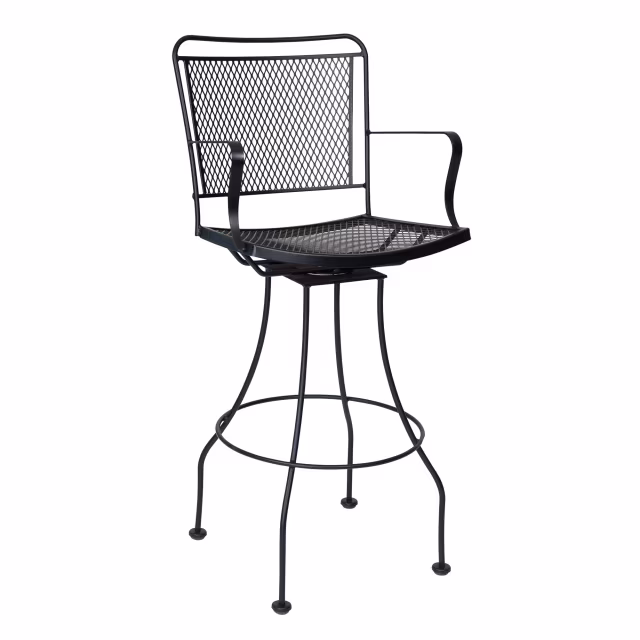 Woodard Constantine Swivel Iron Bar Armchair