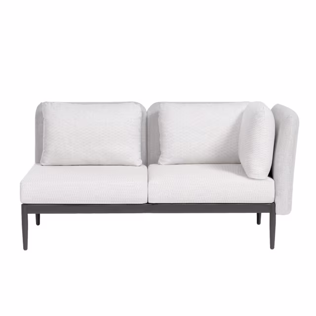 Ratana Palo Aluminum Corner Love Seat Outdoor Sectional Unit