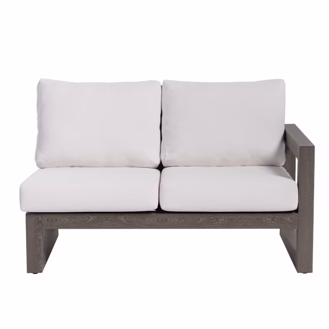 Ratana Milano Aluminum Right Arm Love Seat Outdoor Sectional Unit