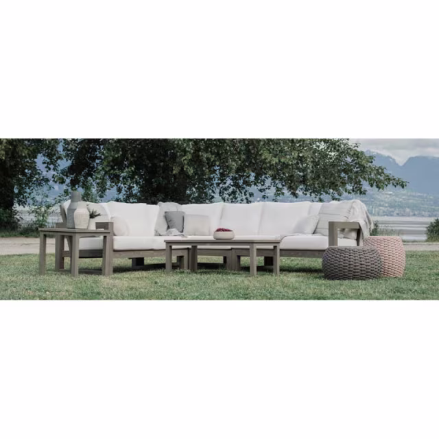 Ratana Milano Aluminum Armless Chair Outdoor Sectional Unit