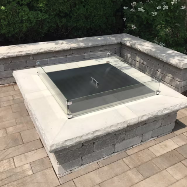 American Fire Products 33" Square Stainless Steel Drop-In Pan Cover