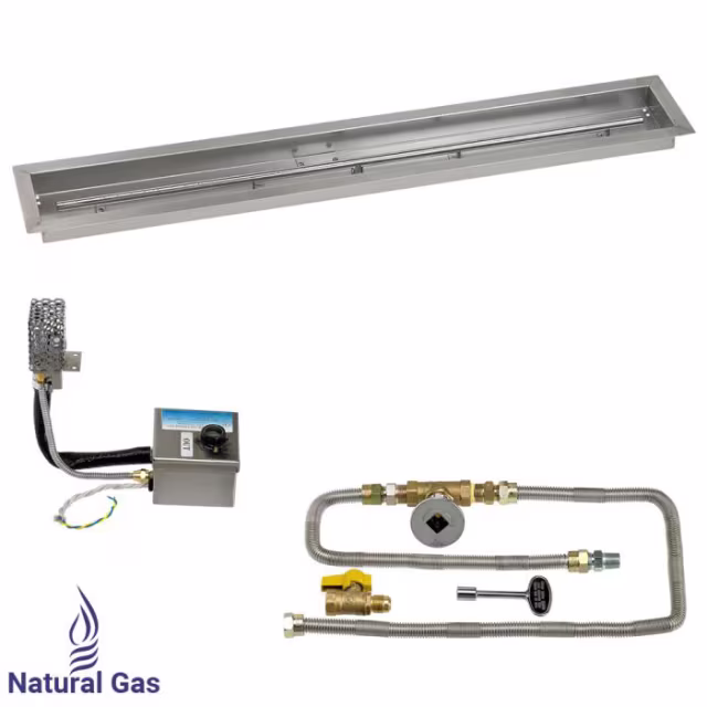 American Fire Products 48" Linear Drop-In Pan AWEIS Fire Pit Burner Kit