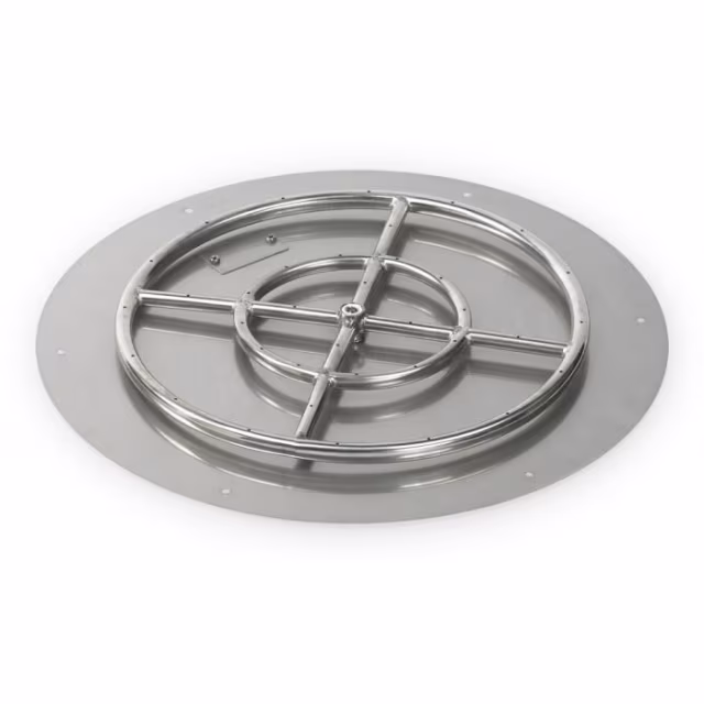 American Fire Products 24" Round Flat Pan with 18" Ring Fire Pit Burner