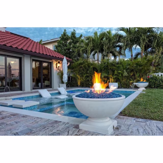 American Fire Products 36" Round Flat Pan with 18" Ring Fire Pit Burner