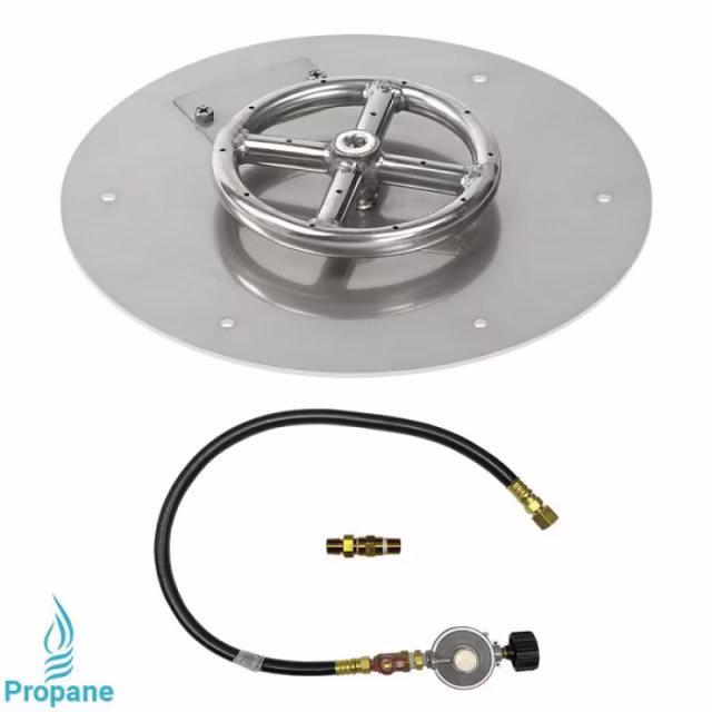 American Fire Products 12" Round Flat Pan Match Light Fire Pit Burner Kit