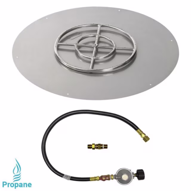American Fire Products 30" Round Flat Pan Match Light Fire Pit Burner Kit