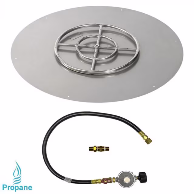 American Fire Products 36" Round Flat Pan Match Light Fire Pit Burner Kit