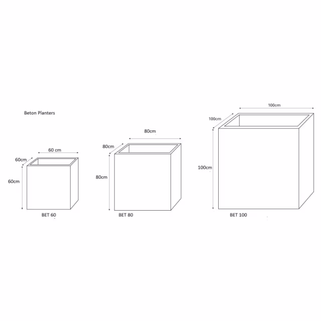 Capital Garden Beton 24" Square Fiberglass Box Planter