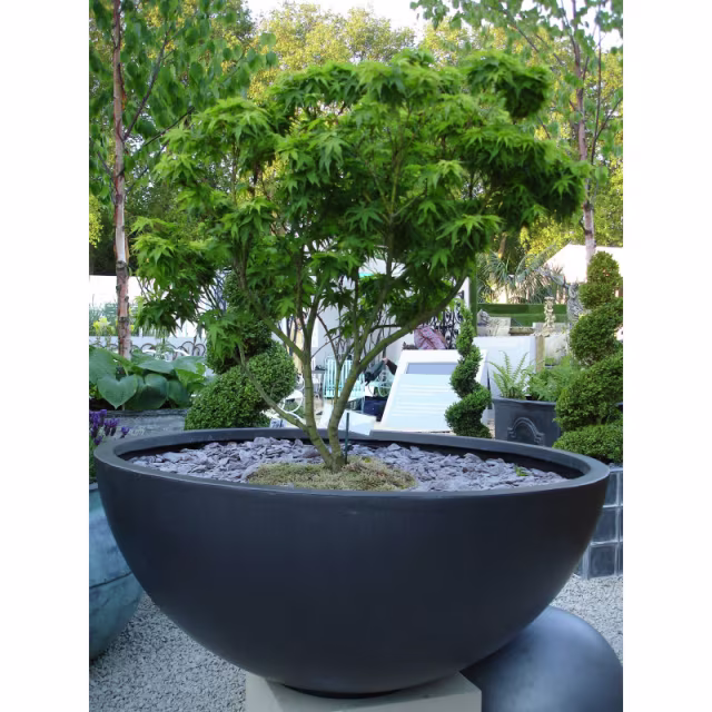 Capital Garden Geo 39" Round Fiberglass Planter Bowl