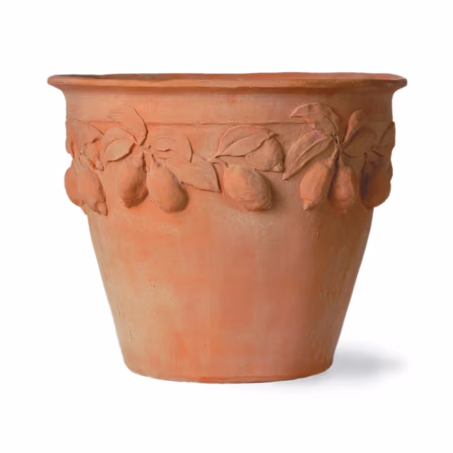 Capital Garden Citrus 18" Round Fiberglass Planter Pot