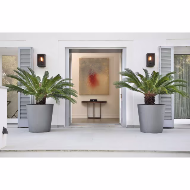 Capital Garden Geo 22" Round Fiberglass Planter Pot