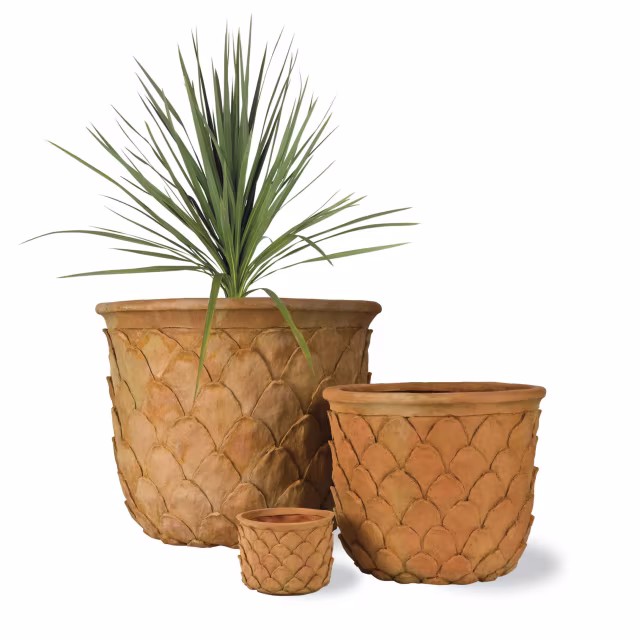 Capital Garden Pineapple 21" Round Fiberglass Planter Pot